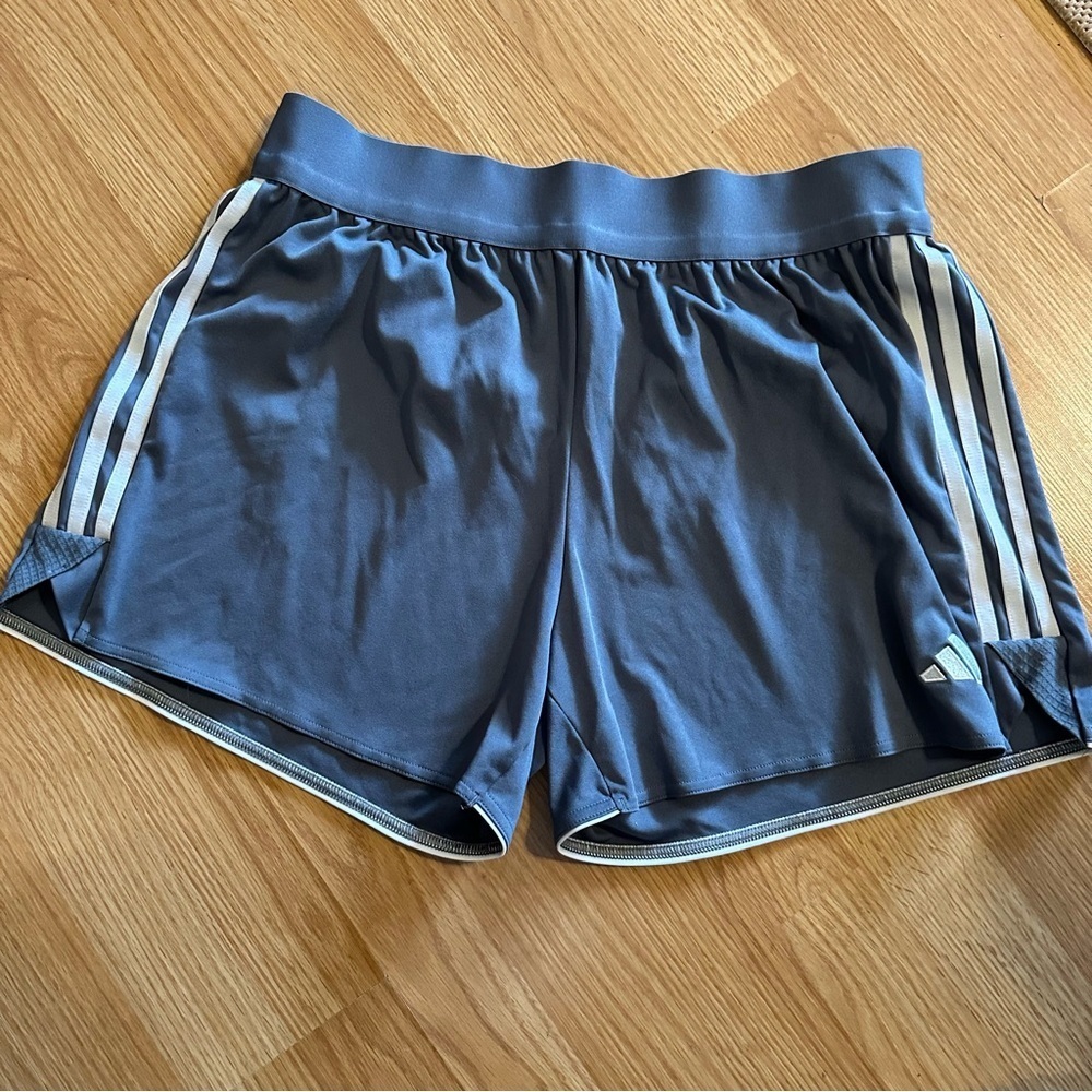 Women’s Gray Xl Adidas Stretchy 4 Inch Inseam Shorts Elastic Waist Athletic